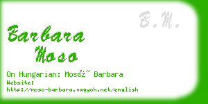 barbara moso business card
